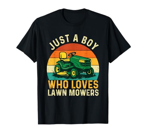 Just A Boy Who Loves Rasenmäher - Landschaftsbau Mähen T-Shirt Just A Boy Who Loves Rasenmäher - Landschaftsbau Mähen T-Shirt von Funny Lawn Shirts