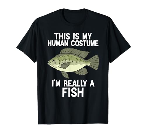 Einfache Halloween-Kostüme für Männer Frauen - Lustiges Fischkostüm T-Shirt von Funny Lazy Halloween Costumes