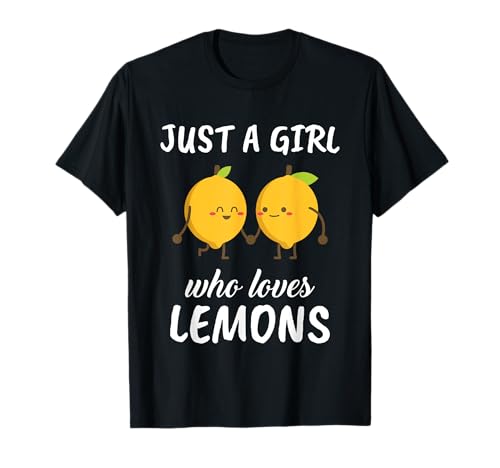 Just A Girl Who Loves Lemons Kleidung Outfit Geschenk Zitrone T-Shirt Just A Girl Who Loves Lemons Kleidung Outfit Geschenk Zitrone T-Shirt von Funny Lemon Lover Apparels Women Girls Kids