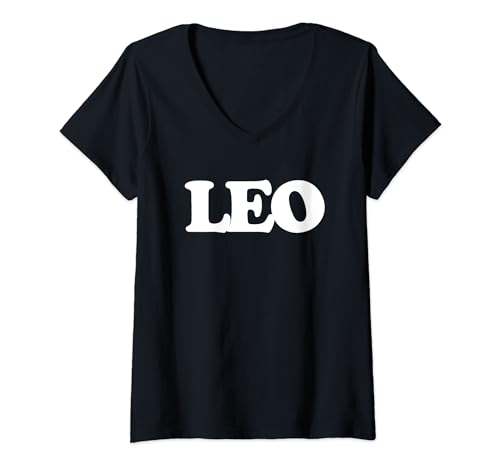 Damen Löwe - Lustiger Spruch sarkastische Neuheit Sternzeichen Astrologie Löwe T-Shirt mit V-Ausschnitt von Funny Leo Sayings & Funny Leo Designs