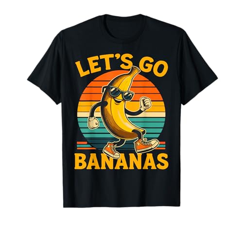 Lets Go Bananas Sonnenbrille Retro Cute Banana Herren Damen Kinder T-Shirt Lets Go Bananas Sonnenbrille Retro Cute Banana Herren Damen Kinder T-Shirt von Funny Lets Go Bananas Cute Yellow Banana Kids Tees