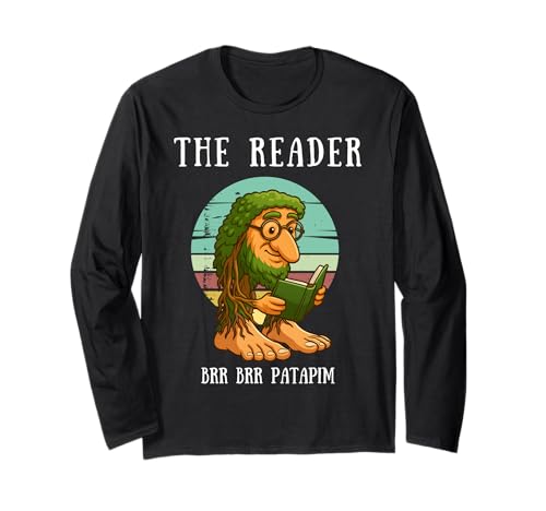 BRR BRR Patapim Lesebuch Cute Italian Brainrot Meme Kids Langarmshirt BRR BRR Patapim Lesebuch Cute Italian Brainrot Meme Kids Langarmshirt von Funny Librarians Bookworms Book Clubs Love Reading