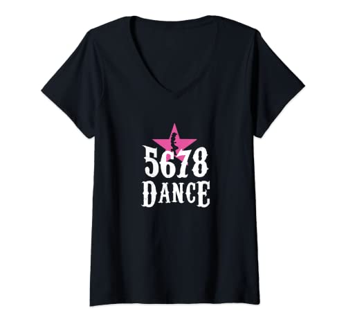 Damen Lustiges 5678 Dance Line Dance Line Dancing T-Shirt mit V-Ausschnitt Damen Lustiges 5678 Dance Line Dance Line Dancing T-Shirt mit V-Ausschnitt von Funny Line Dance Outfits & Line Dancer Geschenke