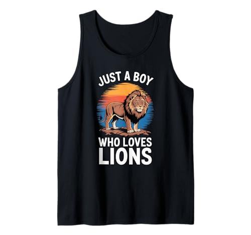 Herren Just A Boy Who Loves Lions Wildlife Fan Jungen Kinder Löwe Tank Top Herren Just A Boy Who Loves Lions Wildlife Fan Jungen Kinder Löwe Tank Top von Funny Lion Lover Clothing