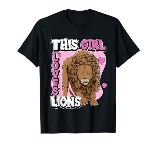 Mädchen This Girl Loves Lions Löwen T-Shirt Mädchen This Girl Loves Lions Löwen T-Shirt von Funny Lion Merch