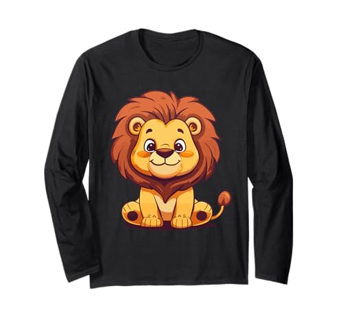 Süßer Löwe für Kinder Langarmshirt Süßer Löwe für Kinder Langarmshirt von Funny Lion and African Animals Design