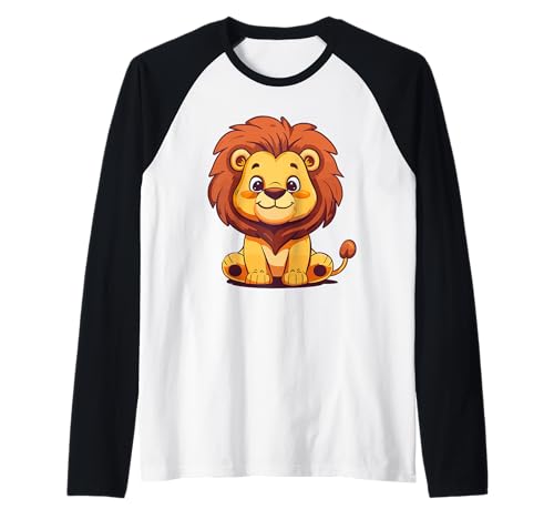 Süßer Löwe für Kinder Raglan Süßer Löwe für Kinder Raglan von Funny Lion and African Animals Design