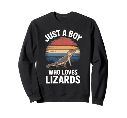 Nur EIN Junge, der Echsen liebt Reptilienliebhaber Kinder Echsen Sweatshirt Nur EIN Junge, der Echsen liebt Reptilienliebhaber Kinder Echsen Sweatshirt von Funny Lizard Lover Clothing