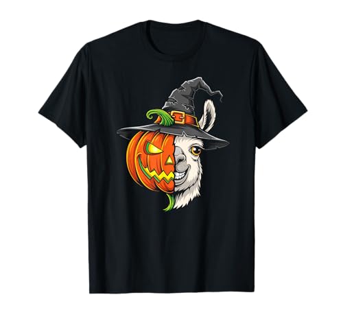 Lama Pumpkin Jack O Laterne Halloween Kinder Herren Damen T-Shirt von Funny Llama Lovers Halloween Pumpkin Outfits