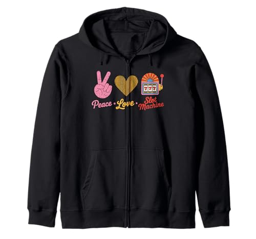 Peace Love Spielautomat 777 Retro Casino Männer Frauen Kapuzenjacke Peace Love Spielautomat 777 Retro Casino Männer Frauen Kapuzenjacke von Funny Lucky Reel Vibes Co.