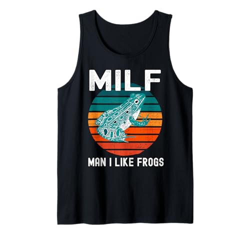 Milf Man I Like Frogs Lustiger Frosch Amphibien Papa Witz Tank Top Milf Man I Like Frogs Lustiger Frosch Amphibien Papa Witz Tank Top von Funny MILF Man I Like Frogs Love Froggy Dad Jokes
