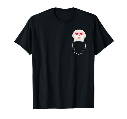 Coole maltesische Kunst für Männer Frauen Hund in einer Tasche Hundetrainer T-Shirt von Funny Maltese Gift Dog Lover