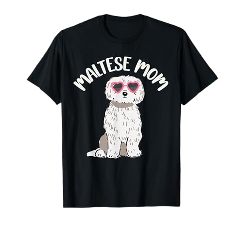 Coole maltesische Mutter für Frauen Mädchen Hundefriseur Hundeliebhaber Besitzer T-Shirt von Funny Maltese Gift Dog Lover