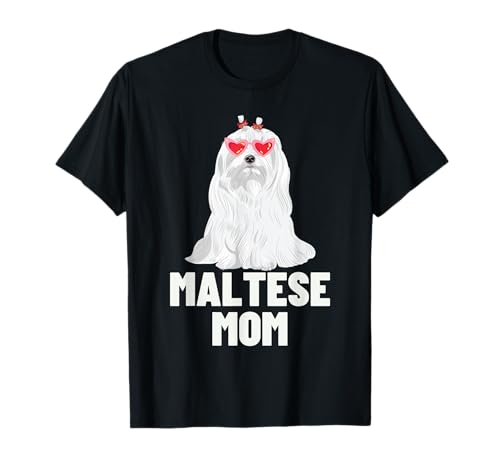 Coole maltesische Mutter für Frauen Mädchen Hundefriseur Hundeliebhaber Besitzer T-Shirt von Funny Maltese Gift Dog Lover
