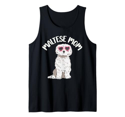 Coole maltesische Mutter für Frauen Mädchen Hundefriseur Hundeliebhaber Besitzer Tank Top von Funny Maltese Gift Dog Lover