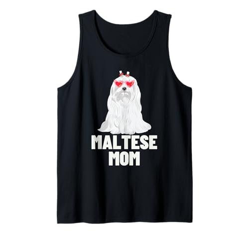Coole maltesische Mutter für Frauen Mädchen Hundefriseur Hundeliebhaber Besitzer Tank Top von Funny Maltese Gift Dog Lover