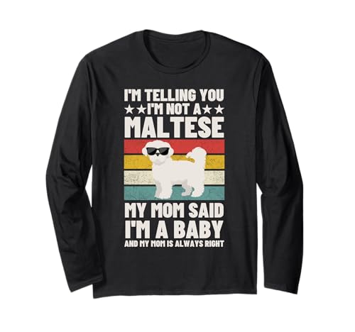 Lustiges Malteser-Design für Mütter, Frauen, Malteser-Liebhaber, Hund, Welpe Langarmshirt Lustiges Malteser-Design für Mütter, Frauen, Malteser-Liebhaber, Hund, Welpe Langarmshirt von Funny Maltese Gift Dog Lover