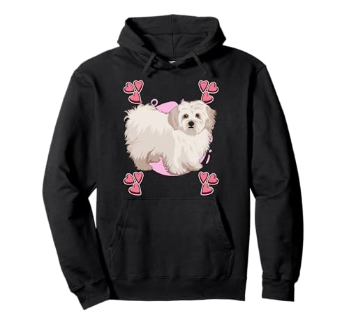 Damen Mädchen Malteser Sachen Herz Hundehalter Malteser Pullover Hoodie Damen Mädchen Malteser Sachen Herz Hundehalter Malteser Pullover Hoodie von Funny Malteser Stuff