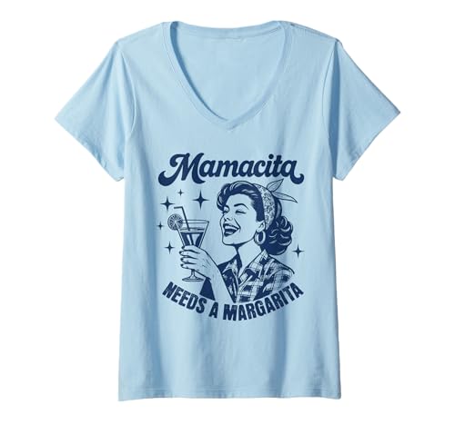 Damen Mamacita braucht eine Margarita T-Shirt mit V-Ausschnitt Damen Mamacita braucht eine Margarita T-Shirt mit V-Ausschnitt von Funny Mamacita Needs A Margarita, Women Mamacita