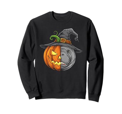 Manatee Kürbis Jack O Laterne Halloween Kinder Herren Damen Sweatshirt von Funny Manatee Lovers Halloween Pumpkin Outfits