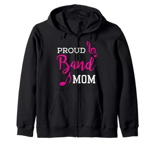 Band Mom Frauen Lustig Marching Band Musik Musical Mama Kapuzenjacke von Funny Marching Band Mom Mother Apparel For Women