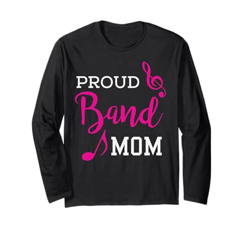 Band Mom Frauen Lustig Marching Band Musik Musical Mama Langarmshirt von Funny Marching Band Mom Mother Apparel For Women
