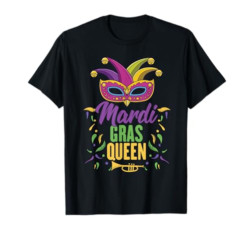 Mardi Gras Queen Lustiger Karneval für Damen T-Shirt Mardi Gras Queen Lustiger Karneval für Damen T-Shirt von Funny Mardi Gras Matching Clothes