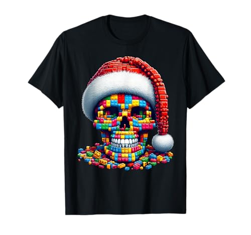 Skull Santa Hat Block Bricks Master Builder Christmas Kids T-Shirt Skull Santa Hat Block Bricks Master Builder Christmas Kids T-Shirt von Funny Master Builder Xmas Gifts
