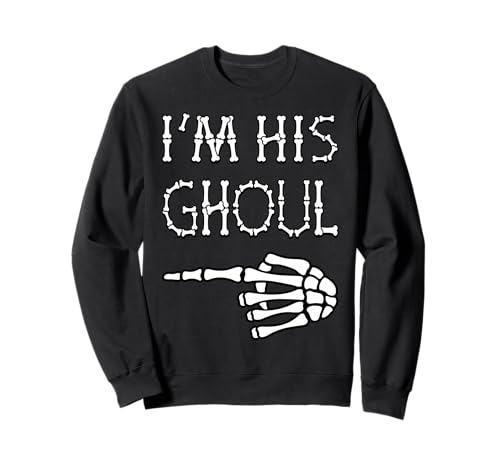 Im Her Boo Im His Ghoul Halloween Paar Passende Frauen Männer Sweatshirt von Funny Matching Couples Halloween Costume Skeleton