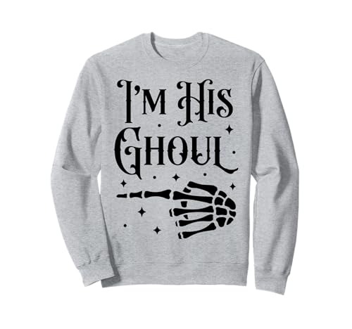 Im Her Boo Im His Ghoul Halloween Paar Passende Frauen Männer Sweatshirt von Funny Matching Couples Halloween Costume Skeleton