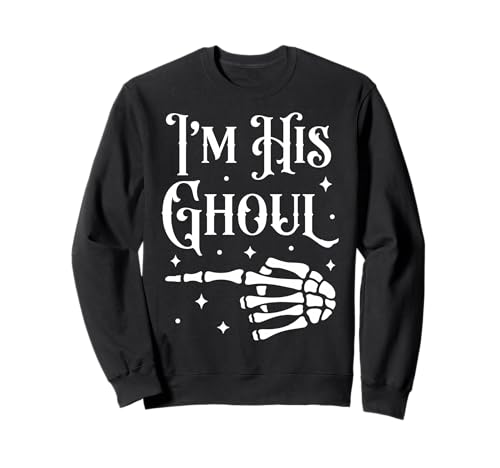 Im Her Boo Im His Ghoul Halloween Paar Passende Frauen Männer Sweatshirt von Funny Matching Couples Halloween Costume Skeleton