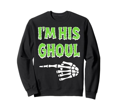 Im Her Boo Im His Ghoul Halloween Paar Passende Frauen Männer Sweatshirt von Funny Matching Couples Halloween Costume Skeleton