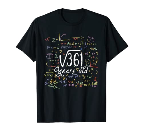 19 Jahre alt Geburtstag Lustige Mathe 19. Geburtstag Männer Frauen T-Shirt von Funny Math Lover Birthday Co.