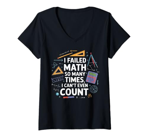 Damen Lustiger Mathematiklehrer Mathematiker Thema Mathematik Witz T-Shirt mit V-Ausschnitt Damen Lustiger Mathematiklehrer Mathematiker Thema Mathematik Witz T-Shirt mit V-Ausschnitt von Funny Math Teacher Mathematician Mathematics