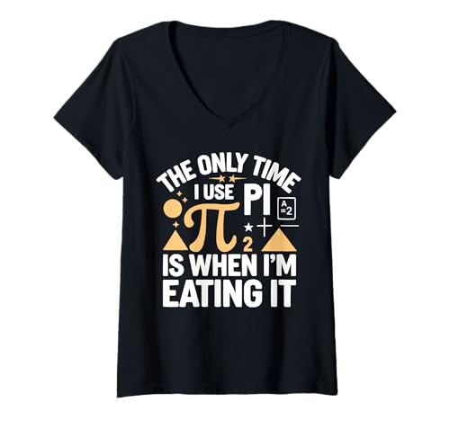Damen Lustiger Mathematiklehrer Mathematiker Thema Mathematik Witz T-Shirt mit V-Ausschnitt von Funny Math Teacher Mathematician Mathematics