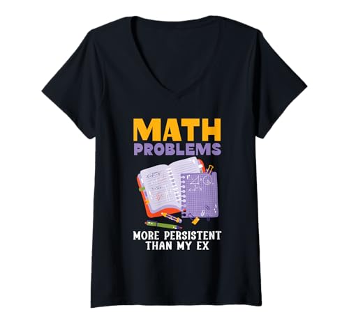 Damen Lustiger Mathematiklehrer Mathematiker Thema Mathematik Witz T-Shirt mit V-Ausschnitt Damen Lustiger Mathematiklehrer Mathematiker Thema Mathematik Witz T-Shirt mit V-Ausschnitt von Funny Math Teacher Mathematician Mathematics