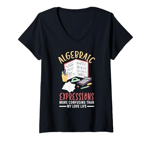 Damen Lustiger Mathematiklehrer Mathematiker Thema Mathematik Witz T-Shirt mit V-Ausschnitt Damen Lustiger Mathematiklehrer Mathematiker Thema Mathematik Witz T-Shirt mit V-Ausschnitt von Funny Math Teacher Mathematician Mathematics