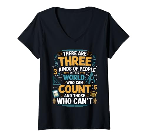 Damen Lustiger Mathematiklehrer Mathematiker Thema Mathematik Witz T-Shirt mit V-Ausschnitt Damen Lustiger Mathematiklehrer Mathematiker Thema Mathematik Witz T-Shirt mit V-Ausschnitt von Funny Math Teacher Mathematician Mathematics
