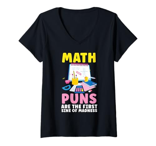 Damen Lustiger Mathematiklehrer Mathematiker Thema Mathematik Witz T-Shirt mit V-Ausschnitt Damen Lustiger Mathematiklehrer Mathematiker Thema Mathematik Witz T-Shirt mit V-Ausschnitt von Funny Math Teacher Mathematician Mathematics