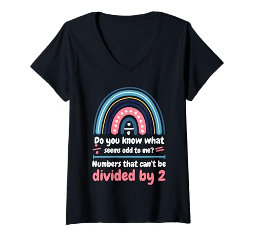 Damen Lustiger Mathematiklehrer Lehrer Witz für Grundschule T-Shirt mit V-Ausschnitt Damen Lustiger Mathematiklehrer Lehrer Witz für Grundschule T-Shirt mit V-Ausschnitt von Funny Math Teacher design for back to school