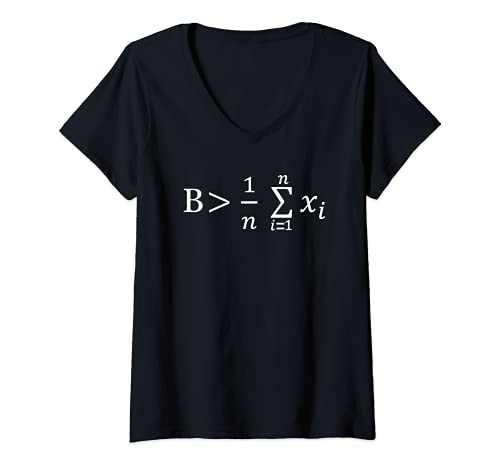 Damen Funny Math - Be Greater than Average T-Shirt mit V-Ausschnitt Damen Funny Math - Be Greater than Average T-Shirt mit V-Ausschnitt von Funny Math