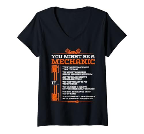 Damen Du könntest EIN Mechaniker Sein, wenn - Lustiger Mechaniker T-Shirt mit V-Ausschnitt Damen Du könntest EIN Mechaniker Sein, wenn - Lustiger Mechaniker T-Shirt mit V-Ausschnitt von Funny Mechanic & Repair Sayings