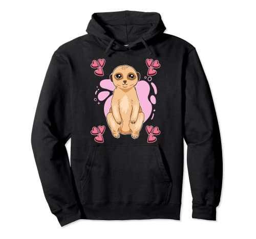 Damen Erdmännchen Zeichnung Mädchen Erdmännchen Pullover Hoodie Damen Erdmännchen Zeichnung Mädchen Erdmännchen Pullover Hoodie von Funny Meerkat Merch for Girls & Women