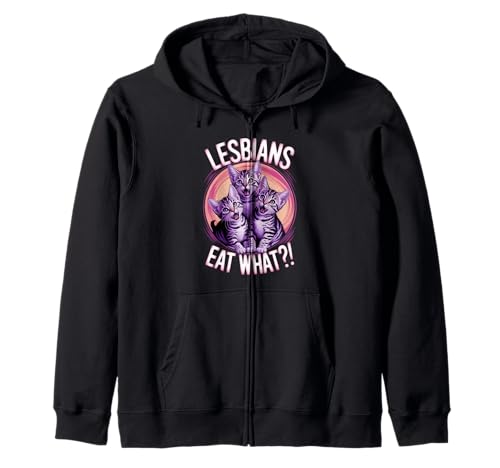 Lesben Katzenmeme LGBTQ Stolz lustiger Humor für Frauen und Kapuzenjacke Lesben Katzenmeme LGBTQ Stolz lustiger Humor für Frauen und Kapuzenjacke von Funny Meme Apparel Humor Outfit Cat Pride Clothing