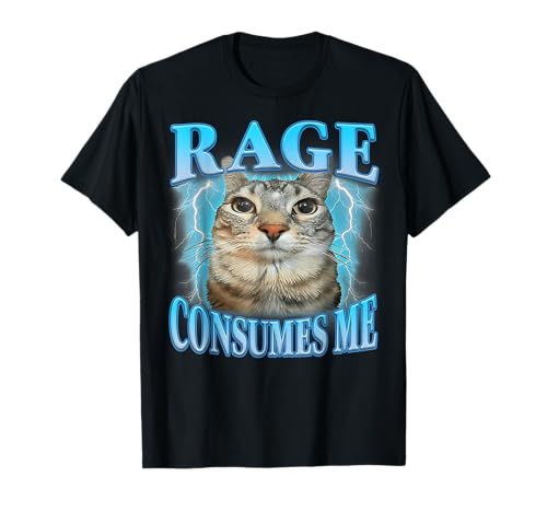 Rage Consumes Me Lustige Alberne Starrende Katze Meme Frauen Männer T-Shirt Rage Consumes Me Lustige Alberne Starrende Katze Meme Frauen Männer T-Shirt von Funny Meme Cat Rage Is Consuming Me