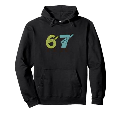67 Six Seven Meme Dabbing Lustiger Kinder-Slang Pullover Hoodie von Funny Meme Kids Humor Gen Alpha Slang