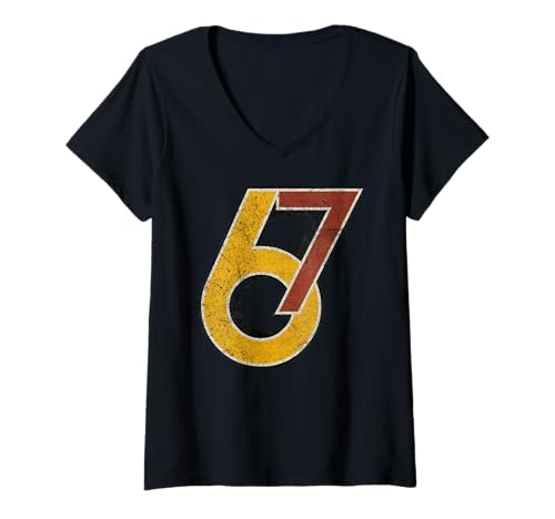 Damen Lustiges Let's Get Sendy 67 Meme Six Seven 6 7endy Viral T-Shirt mit V-Ausschnitt Damen Lustiges Let's Get Sendy 67 Meme Six Seven 6 7endy Viral T-Shirt mit V-Ausschnitt von Funny Meme Saying Design for Men Women Kids