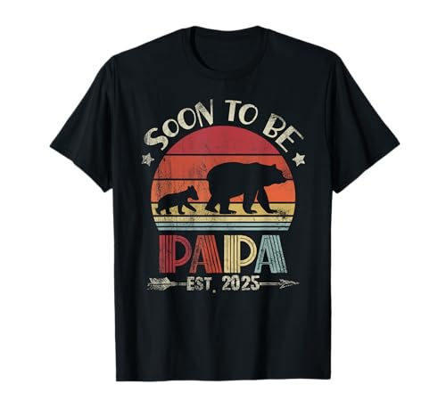 Herren Soon To Be Papa Est.2025 New Papa T-Shirt Herren Soon To Be Papa Est.2025 New Papa T-Shirt von Funny Mens Soon to be Papa Bear