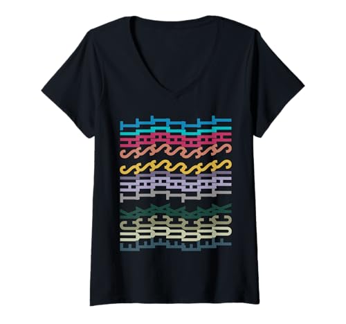 Damen Fuck This Shit Hidden Message Colorful T-Shirt mit V-Ausschnitt Damen Fuck This Shit Hidden Message Colorful T-Shirt mit V-Ausschnitt von Funny Message Sarcastic Joke Gifts
