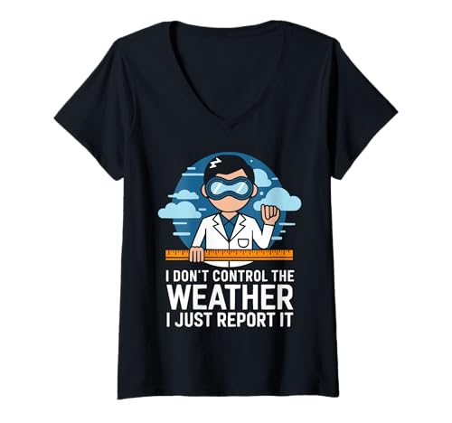Damen Lustiger Meteorologe Wettervorhersage Tornado-Meteorologie T-Shirt mit V-Ausschnitt Damen Lustiger Meteorologe Wettervorhersage Tornado-Meteorologie T-Shirt mit V-Ausschnitt von Funny Meteorologist Weather Forecast